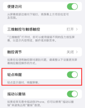 靖江苹果授权维修站分享iPhone轻点无法唤醒怎么办 