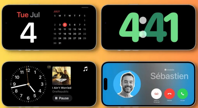 靖江苹果手机维修分享iOS17横屏充电待机显示有什么好处 